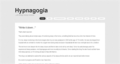 Desktop Screenshot of hypnagogia.info
